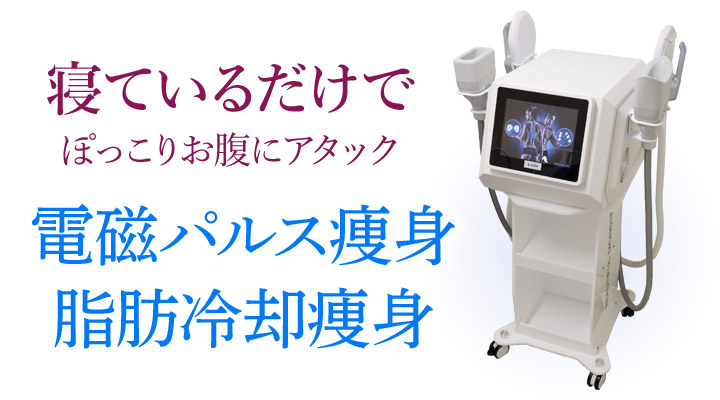 寝ているだけで ぽっこりお腹にアタック 電磁パルス痩身 脂肪冷却痩身